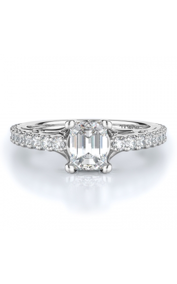 Sidestone Style Diamond Engagement ring 
(Center Diamond Not Included)