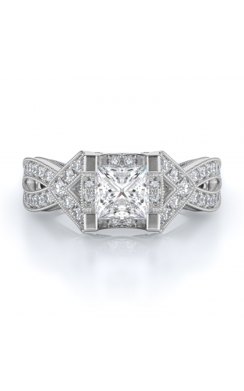 Sidestone Style Diamond Engagement ring 
(Center Diamond Not Included)