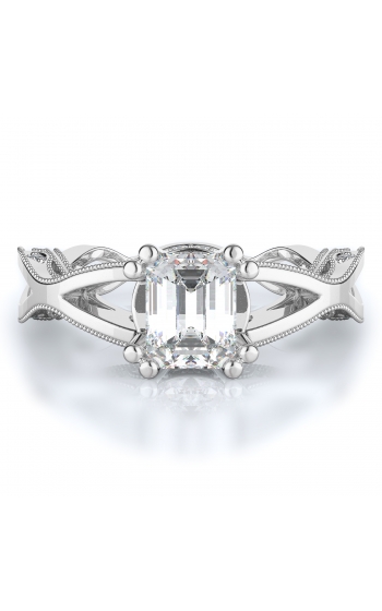 Sidestone Style Diamond Engagement ring 
(Center Diamond Not Included)