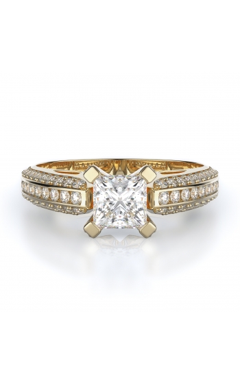 Sidestone Style Diamond Engagement ring 
(Center Diamond Not Included)