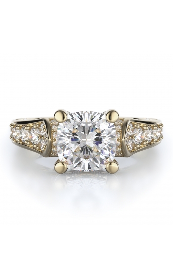 Sidestone Style Diamond Engagement ring 
(Center Diamond Not Included)