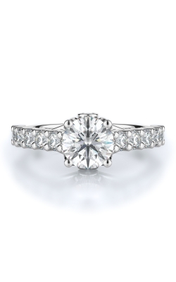 Sidestone Style Diamond Engagement Ring 
(Center Diamond Not Included)