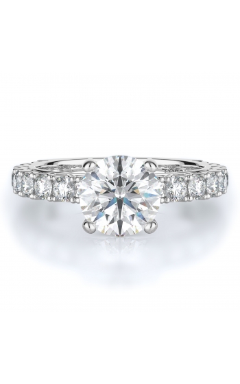 Sidestone Style Diamond Engagement ring 
(Center Diamond Not Included)