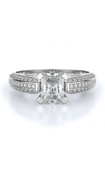 Sidestone Style Diamond Engagement ring 
(Center Diamond Not Included)