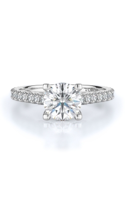 Sidestone Style Diamond Engagement Ring 
(Center Diamond Not Included)