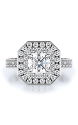 Halo Style Diamond Engagement Ring 
(Center Diamond Not Included)