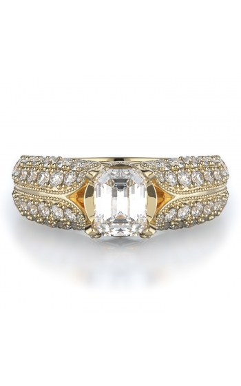 Sidestone Style Diamond Engagement ring 
(Center Diamond Not Included)