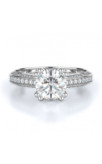 Sidestone Style Diamond Engagement ring 
(Center Diamond Not Included)