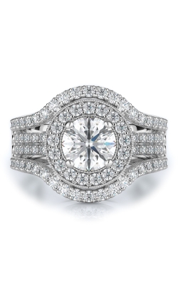 Halo Style Diamond Engagement Ring 
(Center Diamond Not Included)