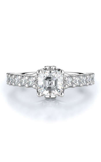 Sidestone Style Diamond Engagement ring 
(Center Diamond Not Included)