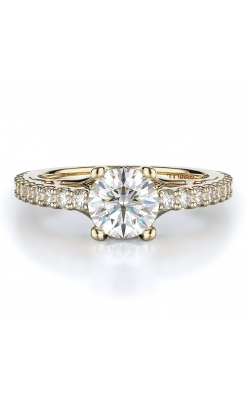 Sidestone Style Diamond Engagement ring 
(Center Diamond Not Included)