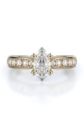 Sidestone Style Diamond Engagement ring 
(Center Diamond Not Included)