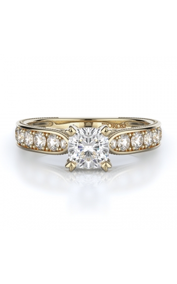 Sidestone Style Diamond Engagement ring 
(Center Diamond Not Included)