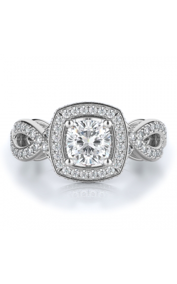 Halo Style Diamond Engagement ring 
(Center Diamond Not Included)