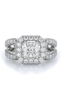 Halo Style Diamond Engagement Ring 
(Center Diamond Not Included)