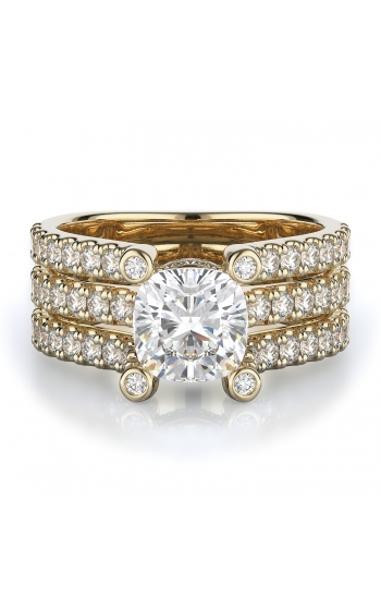 Sidestone Style Diamond Engagement ring 
(Center Diamond Not Included)