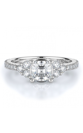 Sidestone Style Diamond Engagement ring 
(Center Diamond Not Included)