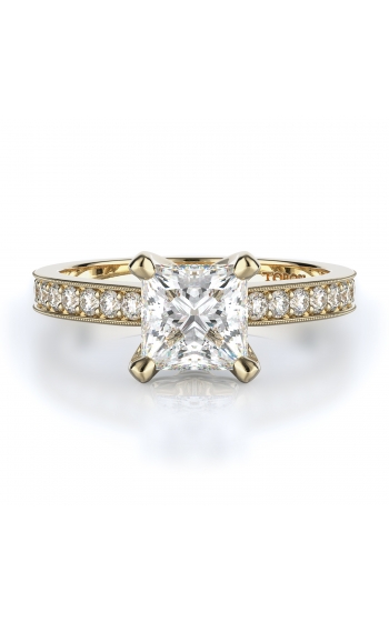 Sidestone Style Diamond Engagement ring 
(Center Diamond Not Included)