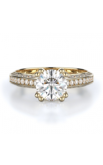 Sidestone Style Diamond Engagement ring 
(Center Diamond Not Included)