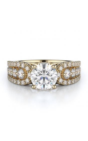 Sidestone Style Diamond Engagement ring 
(Center Diamond Not Included)