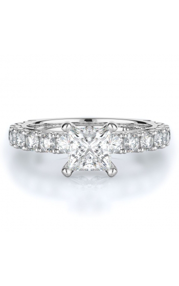 Sidestone Style Diamond Engagement ring 
(Center Diamond Not Included)