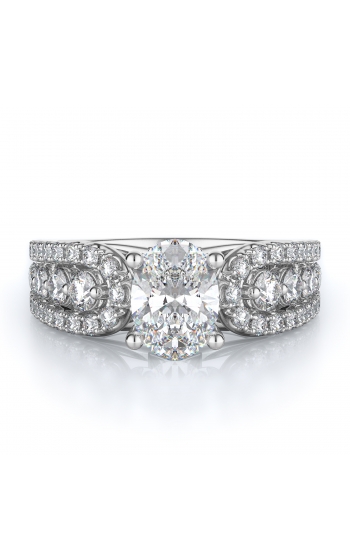 Sidestone Style Diamond Engagement ring 
(Center Diamond Not Included)