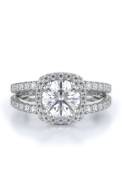 Halo Style Diamond Engagement Ring 
(Center Diamond Not Included)