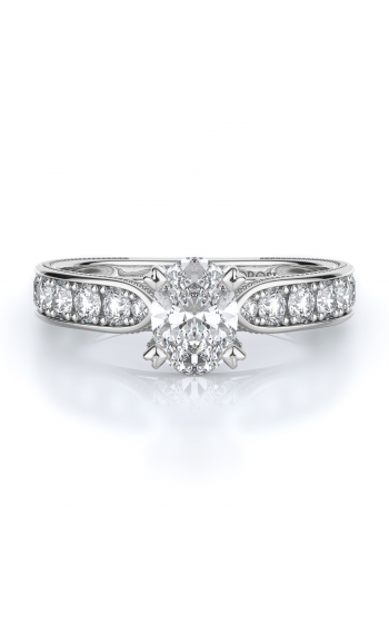 Sidestone Style Diamond Engagement ring 
(Center Diamond Not Included)