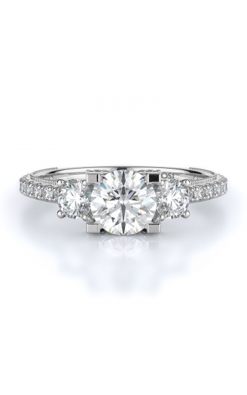 Three stone Style Diamond Engagement ring 
(Center Diamond Not Included)