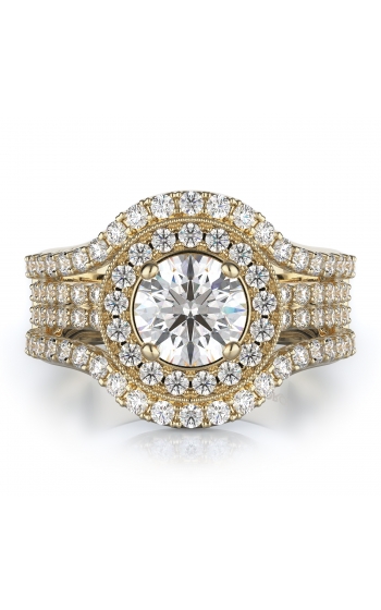 Halo Style Diamond Engagement ring 
(Center Diamond Not Included)