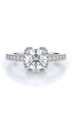 Sidestone Style Diamond Engagement Ring 
(Center Diamond Not Included)