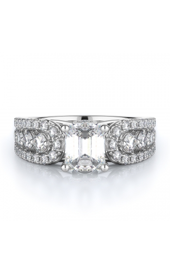 Sidestone Style Diamond Engagement ring 
(Center Diamond Not Included)