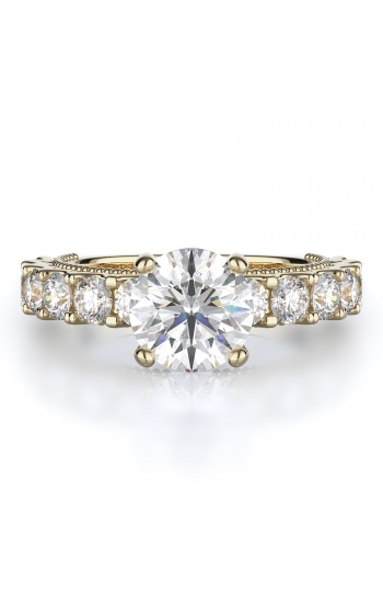 Sidestone Style Diamond Engagement ring 
(Center Diamond Not Included)