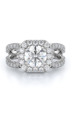 Halo Style Diamond Engagement Ring 
(Center Diamond Not Included)