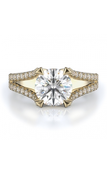 Sidestone Style Diamond Engagement ring 
(Center Diamond Not Included)