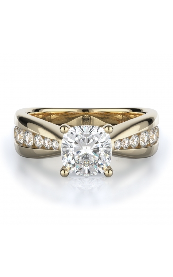 Sidestone Style Diamond Engagement ring 
(Center Diamond Not Included)