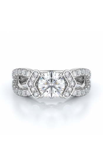 Sidestone Style Diamond Engagement ring 
(Center Diamond Not Included)