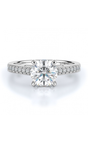 Sidestone Style Diamond Engagement ring 
(Center Diamond Not Included)