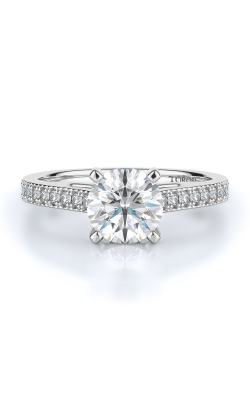 Sidestone Style Diamond Engagement Ring 
(Center Diamond Not Included)