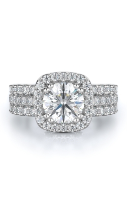 Halo Style Diamond Engagement Ring 
(Center Diamond Not Included)