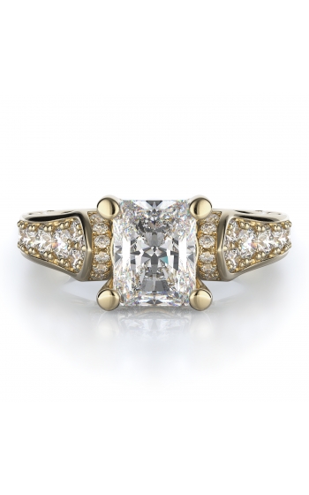 Sidestone Style Diamond Engagement ring 
(Center Diamond Not Included)