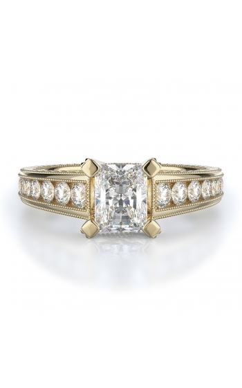 Sidestone Style Diamond Engagement ring 
(Center Diamond Not Included)