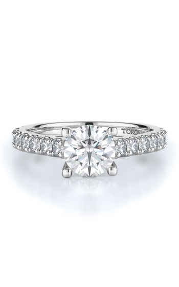 Sidestone Style Diamond Engagement ring 
(Center Diamond Not Included)