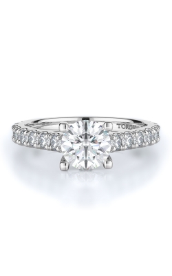 Sidestone Style Diamond Engagement Ring 
(Center Diamond Not Included)