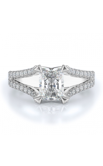 Sidestone Style Diamond Engagement ring 
(Center Diamond Not Included)