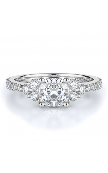 Sidestone Style Diamond Engagement ring 
(Center Diamond Not Included)