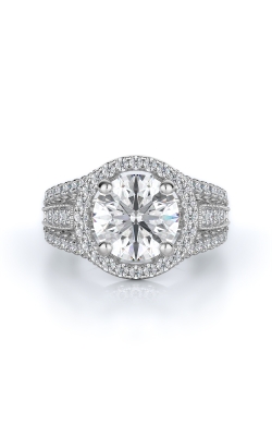 Halo Style Diamond Engagement Ring 
(Center Diamond Not Included)