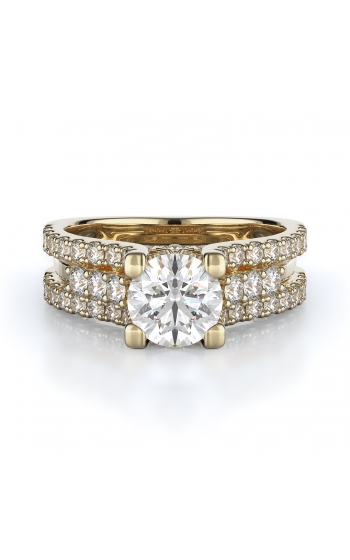 Sidestone Style Diamond Engagement ring 
(Center Diamond Not Included)