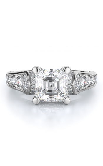 Sidestone Style Diamond Engagement ring 
(Center Diamond Not Included)