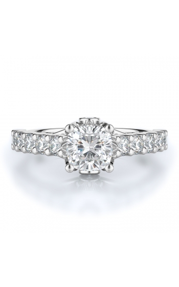 Sidestone Style Diamond Engagement ring 
(Center Diamond Not Included)